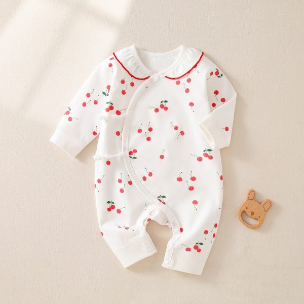 Newborn Baby Romper, Side-snap, 100% Pure Cotton Material, 0-6Months - babysmile03