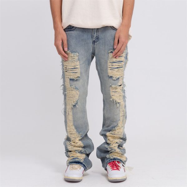 Men’s Distressed Jeans Loose Fit Pants - Image 2
