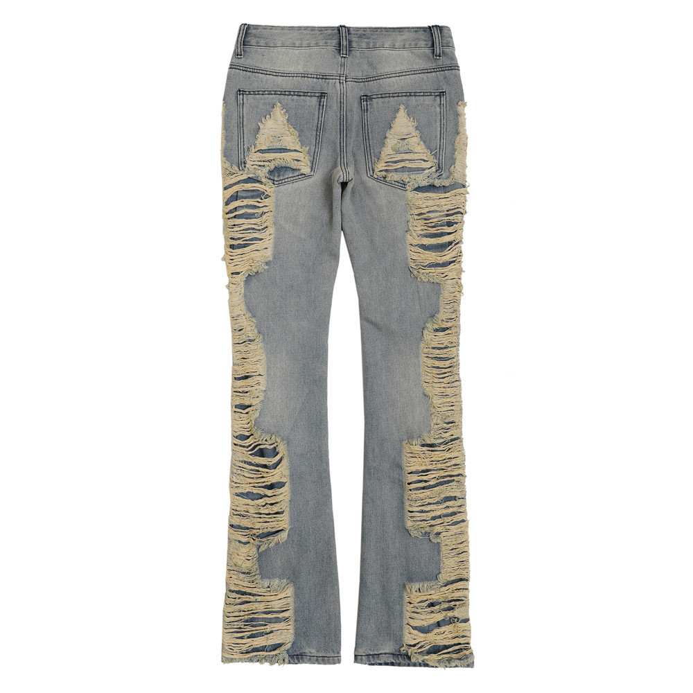 Men's Distressed Jeans Loose Fit Pants