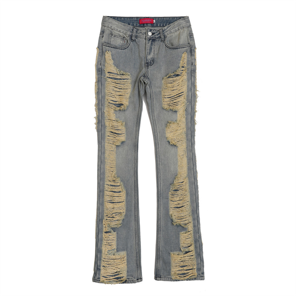 Men's Distressed Jeans Loose Fit Pants