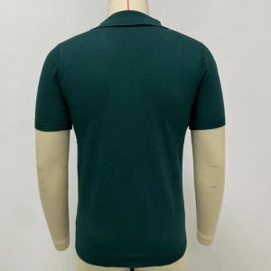 Men’s Contrast Color Knit Polo Shirt
