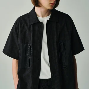 Men’s Vintage Loose Cotton Plaid Shirt With Utility Pockets