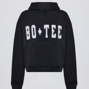 Acid Wash Oversized Hoodie in Black