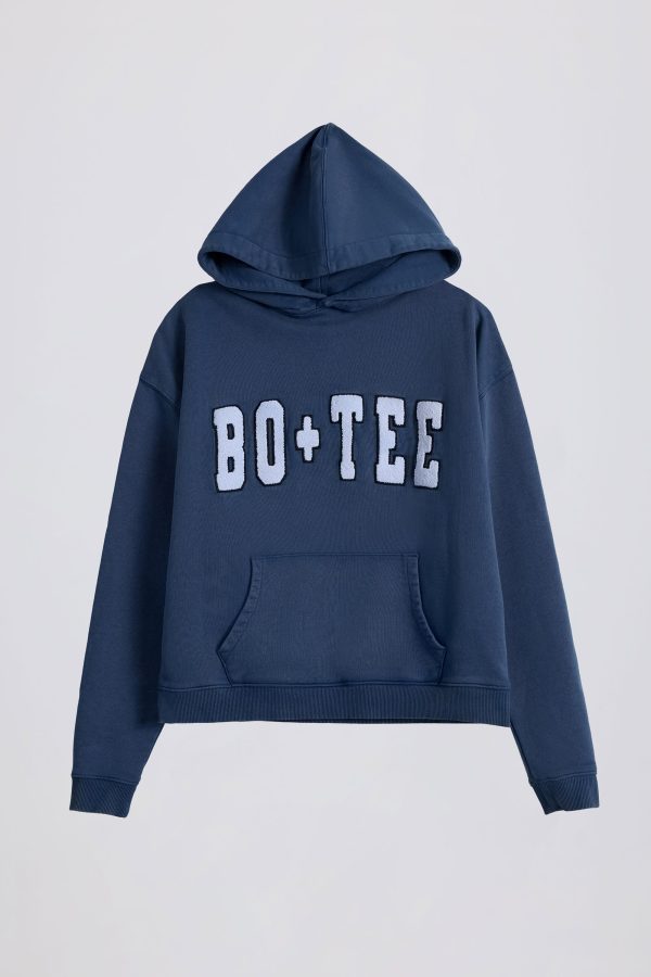 Acid Wash Oversized Hoodie in Blue - Image 2