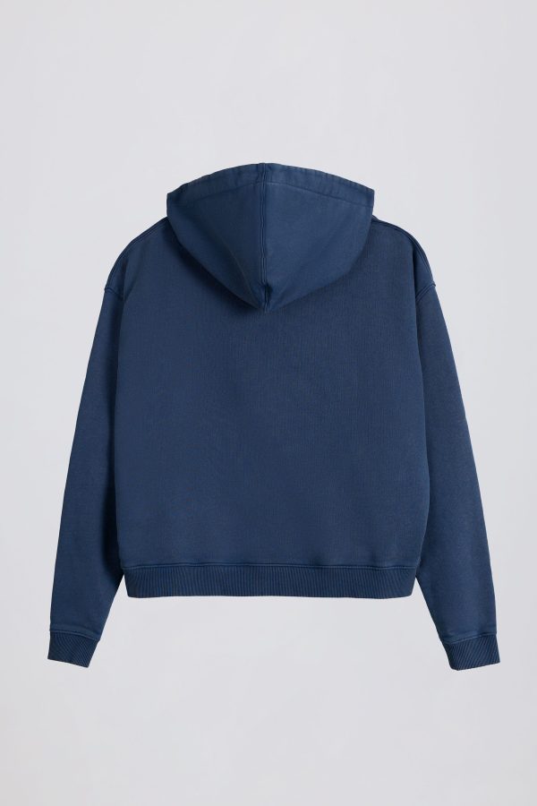 Acid Wash Oversized Hoodie in Blue - Image 3