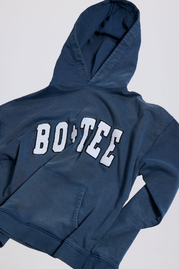 Acid Wash Oversized Hoodie in Blue - Image 4