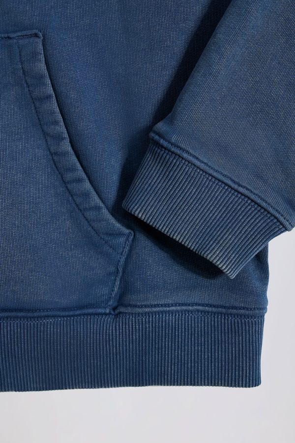 Acid Wash Oversized Hoodie in Blue - Image 6