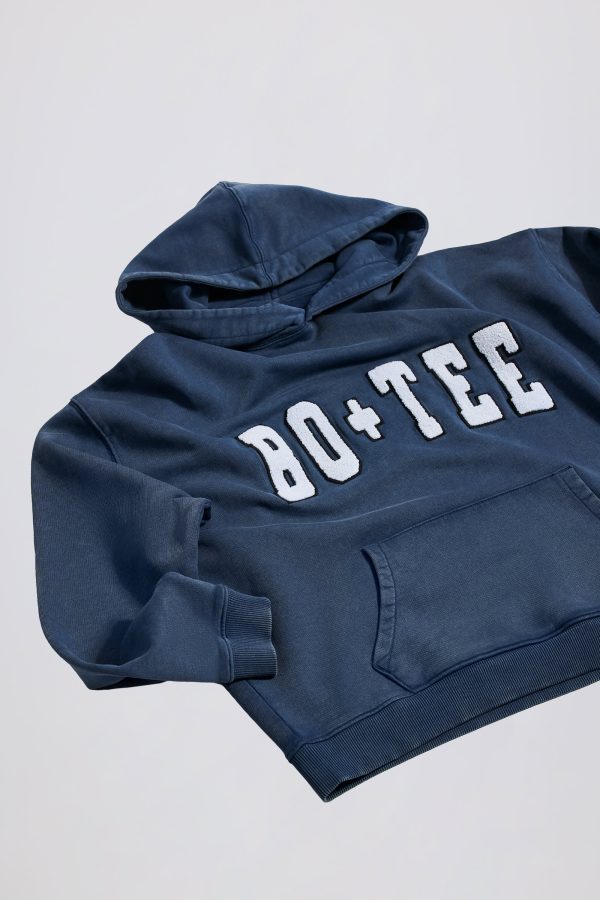 Acid Wash Oversized Hoodie in Blue - Image 8