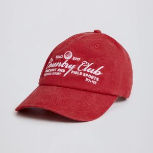 Baseball Cap in Dark Red