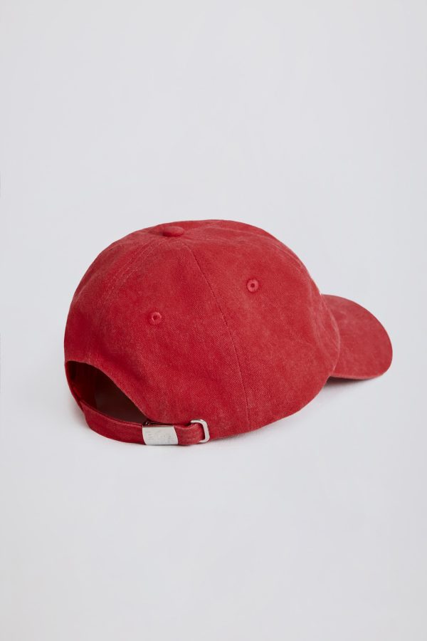 Baseball Cap in Dark Red - Image 2