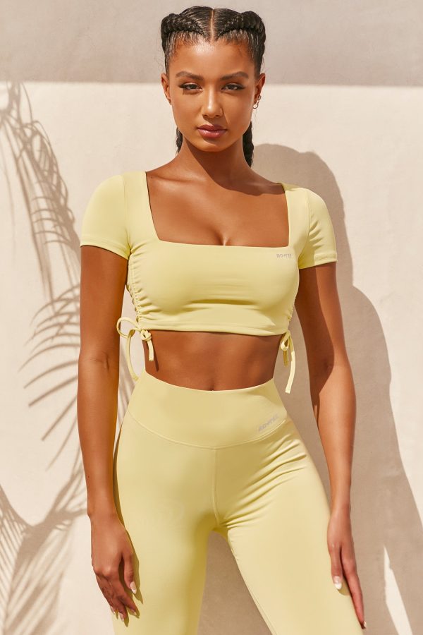 Ambition Slinky Crop Top in Yellow - Image 2
