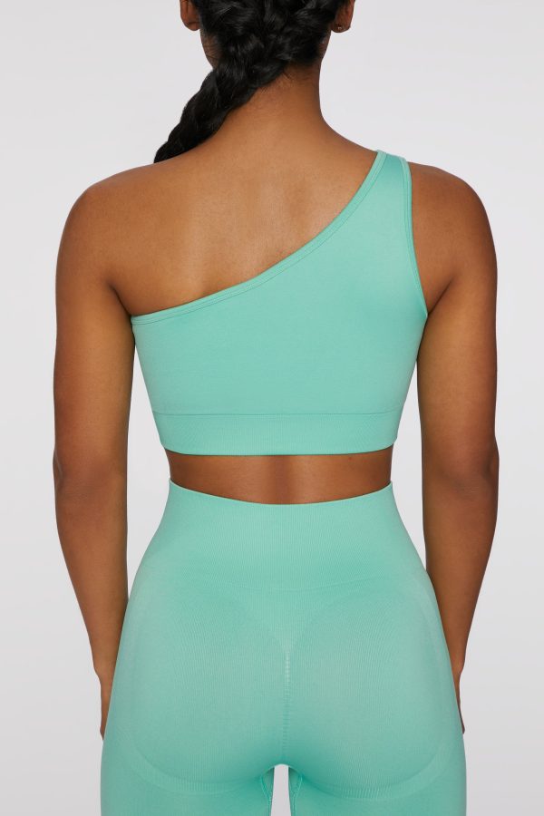 Asymmetric Crop Top in Turquoise - Image 3
