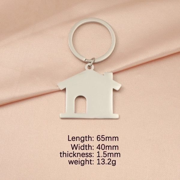 Streetwear House Stainless Steel None 18K Gold Plated Bag Pendant Keychain - Image 6