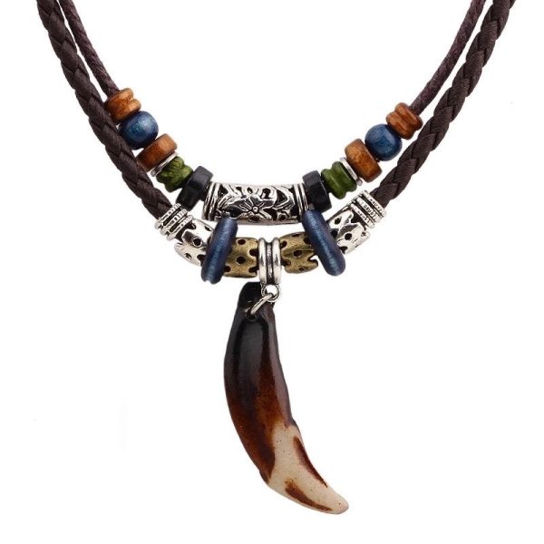 Retro Geometric Alloy Layered Necklaces - Image 14