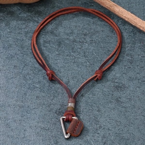 Retro Geometric Alloy Layered Necklaces - Image 19