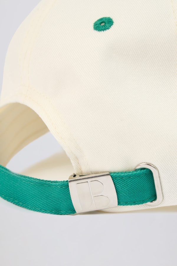 Baseball Cap in White Varsity Green - Image 2