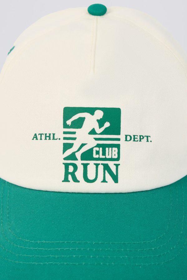 Baseball Cap in White Varsity Green - Image 3