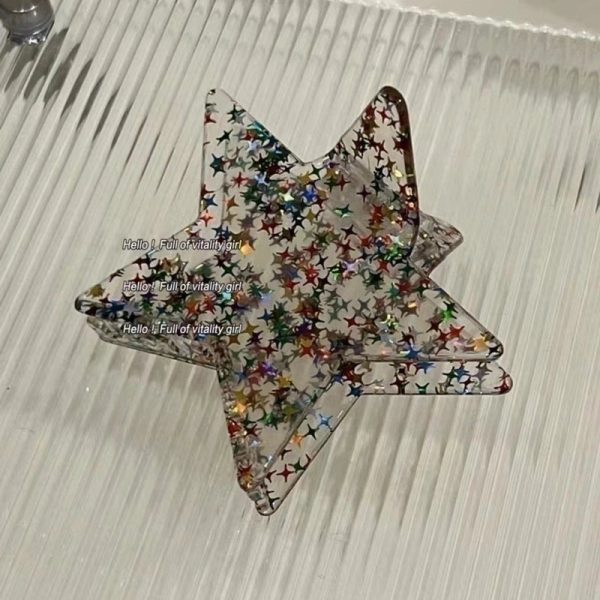 Women's Fashion Star Acetic Acid Handmade Hair Claws - Image 5