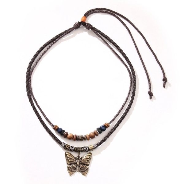 Retro Geometric Alloy Layered Necklaces - Image 20