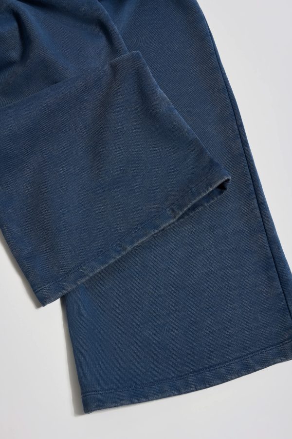 Acid Wash Wide-Leg Joggers in Blue - Image 6