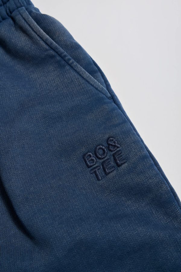 Acid Wash Wide-Leg Joggers in Blue - Image 7