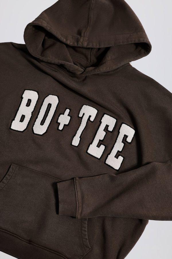 Acid Wash Oversized Hoodie in Brown - Image 5
