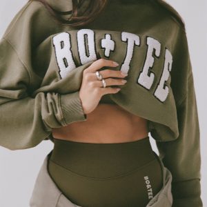 Acid Wash Oversized Hoodie in Dark Green