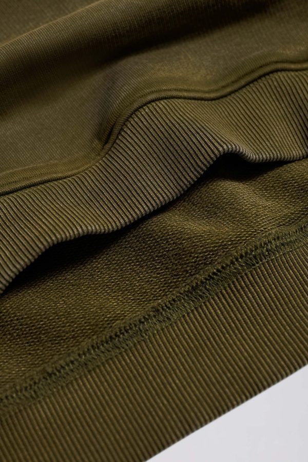 Acid Wash Oversized Hoodie in Dark Green - Image 7