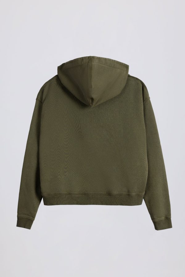 Acid Wash Oversized Hoodie in Light Green - Image 3