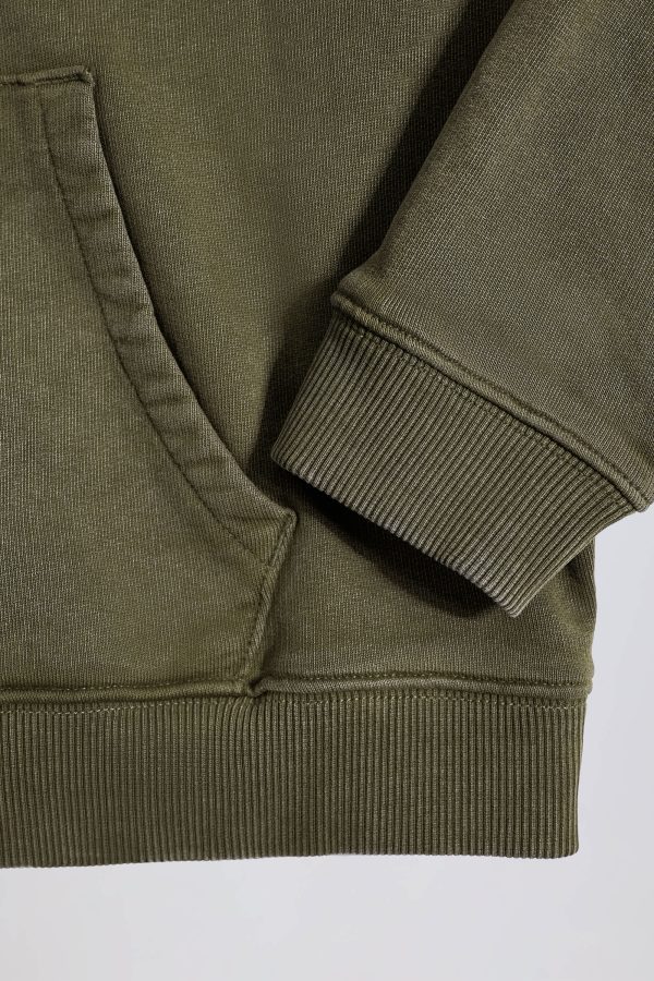 Acid Wash Oversized Hoodie in Light Green - Image 5