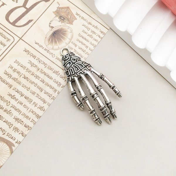 1 Piece Alloy Moon Spider Web Skull Pendant - Image 18