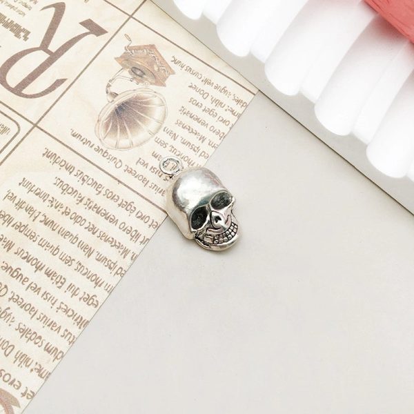 1 Piece Alloy Moon Spider Web Skull Pendant - Image 16