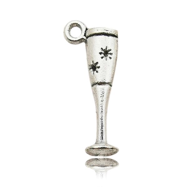 1 Piece Simple Style Grape Wine Glass Alloy Plating Pendant Jewelry Accessories - Image 6