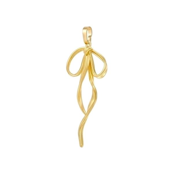 1 Piece 18.5*20mm 20*27.5mm 21.5*26mm Hole 1~1.9mm Hole 3~3.9mm Brass Pearl Zircon 18K Gold Plated Bow Knot Polished Pendant - Image 5