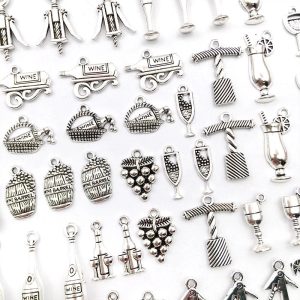 1 Piece Simple Style Grape Wine Glass Alloy Plating Pendant Jewelry Accessories