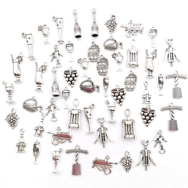1 Piece Simple Style Grape Wine Glass Alloy Plating Pendant Jewelry Accessories - Image 5