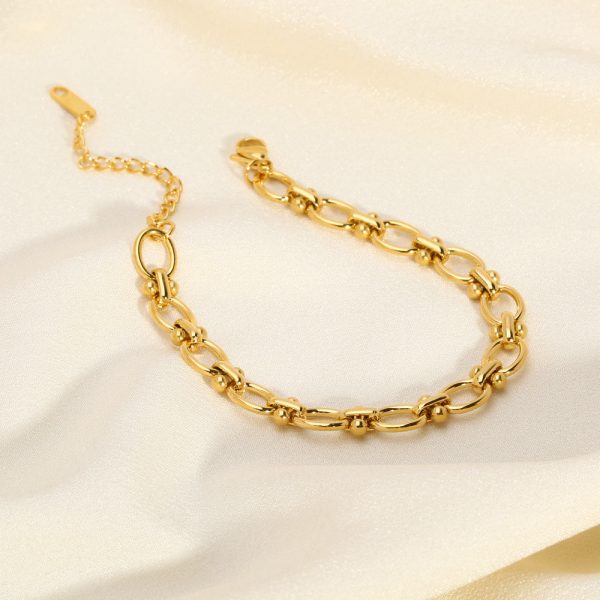 Women Fashion Round Geometric Stainless Steel Electroplating Bracelets - Image 5