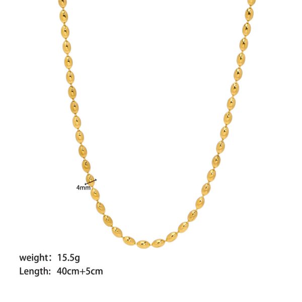 IG Style Chain Geometric Stainless Steel PVD Cloating Necklaces - Image 11