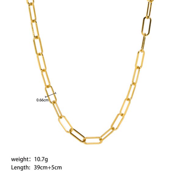 IG Style Chain Geometric Stainless Steel PVD Cloating Necklaces - Image 10