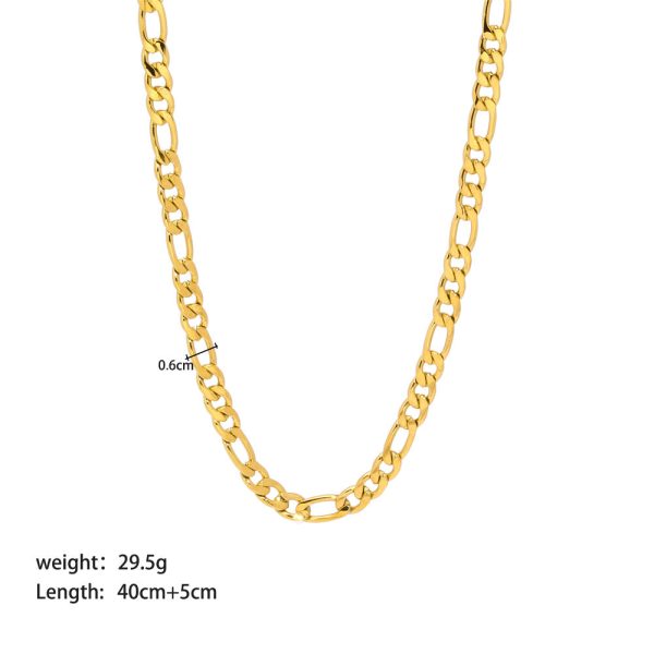 IG Style Chain Geometric Stainless Steel PVD Cloating Necklaces - Image 9