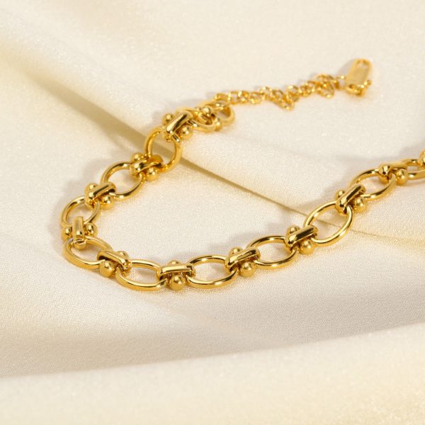 Women Fashion Round Geometric Stainless Steel Electroplating Bracelets - Image 4