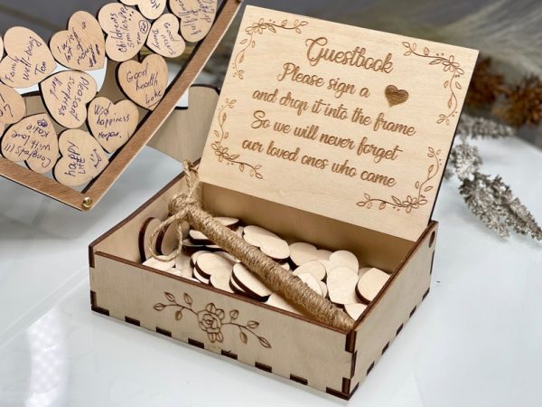 World Theme Wood Guest Wish Drop Frame - A Guestbook Alternative - Wedding - Events - Image 3