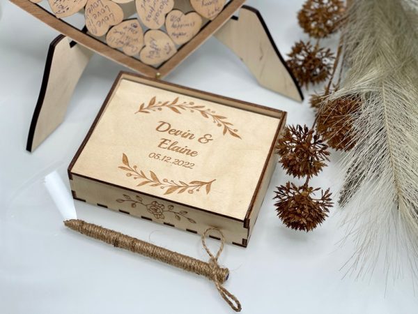 World Theme Wood Guest Wish Drop Frame - A Guestbook Alternative - Wedding - Events - Image 2