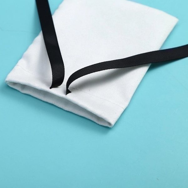 100 Pcs Simple Style Solid Color Cotton Drawstring Jewelry Packaging Bags - Image 5