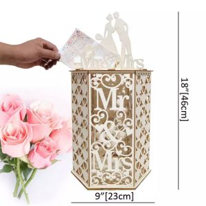 Wood Tower Wedding or Quince Card Box