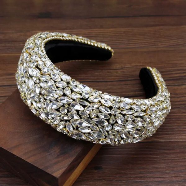 Wide Crystal Headband for Bride-Bridesmaids or Quince Court Ladies - Image 2
