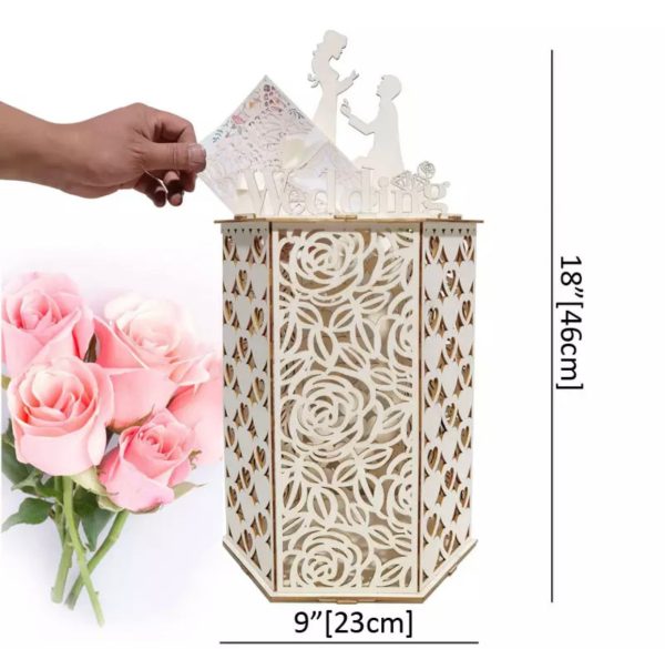 Wood Tower Wedding or Quince Card Box - Image 3