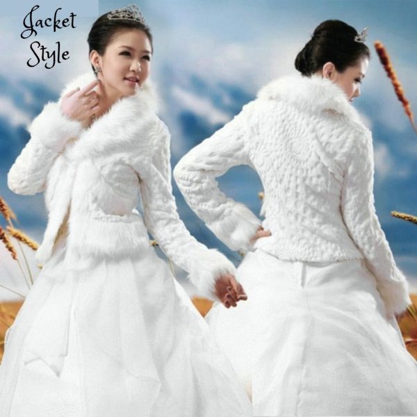 Winter Gorgeous Wedding Shawls - Women Wraps - Bridal Jacket - Image 3