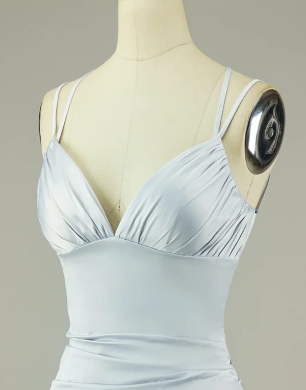 V Neck Sexy Halter Straps Hot Pink/Blue Backless Homecoming Party Dress - Image 12