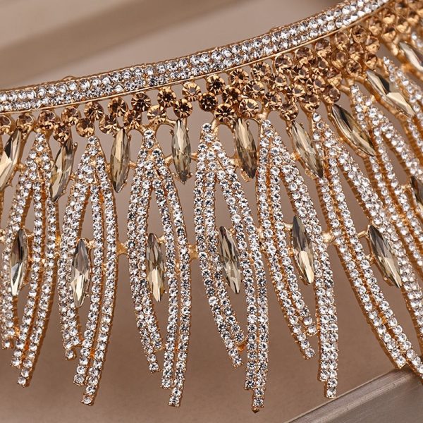 Your Majesty Rhinestone Crystal Gold or Silver Wedding Crown-Bridal Tiara-Hair Jewelry - Image 3